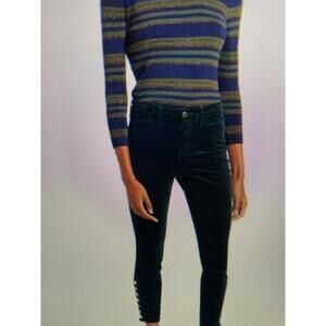 NWT L’AGENCE piper high rise skinny in Evergreen velvet size 25